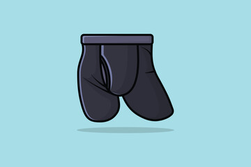 Boys Comfortable Underwear Short vector illustration. Sports and Fashion objects icon concept. Men сolored boxer short vector design with shadow.