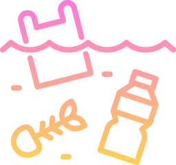 Plastic pollution icon