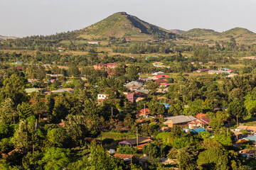 Aerial view of Marsabit town, Kenya