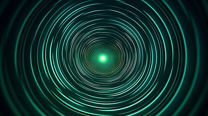 green abstract tunnel background