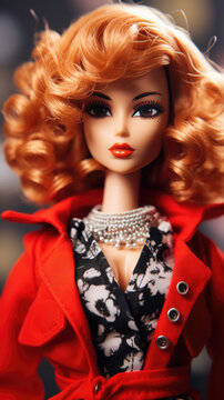 Fashion-Forward Plastic Doll Portrait Stylish  , Background Image, Best Phone Wallpapers