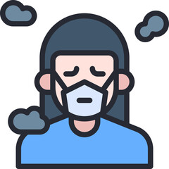 Woman face mask icon