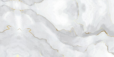 Luxury White Gold Marble texture background vector. Panoramic Marbling texture design for Banner, invitation, wallpaper, headers, website, print ads, packaging design template.