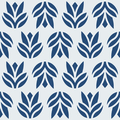 seamless floral pattern with leaves
