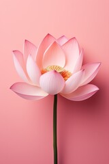 Lotus flower isolated on pink background