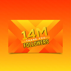 Thank you 11 million followers banner,11 million likes design for the social network, and the Vector illustration