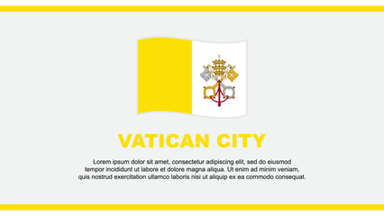 Obraz na płótnie Canvas Vatican City Flag Abstract Background Design Template. Vatican City Independence Day Banner Social Media Vector Illustration. Vatican City Design