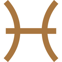 Fototapeta premium Pisces Astrological Sign Simple Illustration PNG Transparent Background 