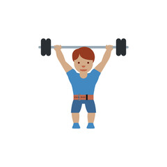 Obraz premium Man Lifting Weights: Medium Skin Tone 