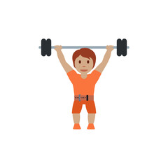 Obraz premium Person Lifting Weights: Medium Skin Tone 