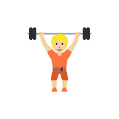 Obraz premium Person Lifting Weights: Medium-Light Skin Tone 