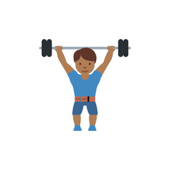 Man Lifting Weights: Medium-Dark Skin Tone
