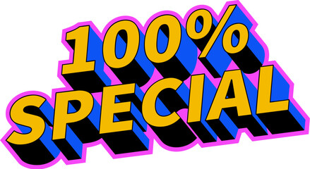 100% Special Retro Bright Special Price Shopping Sales Tag Sticker Banner