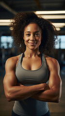Strong And Confident Woman In A Fitness Setting  , Background Image, Best Phone Wallpapers