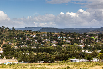 Fototapeta na wymiar View of Maralal town suburbs, Kenya