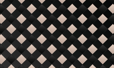 Seamless Black and wooden color square pattern. Black ceramic tile background. Abstract square mosaic background. Vector illustration