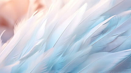  a close up of a bunch of feathers with a blurry background.  generative ai