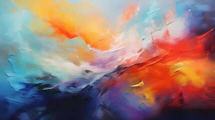 colorful Abstract drawing, paint background, Generative AI
