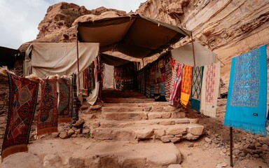 Scenic view of the ancient city of Petra, Jordan