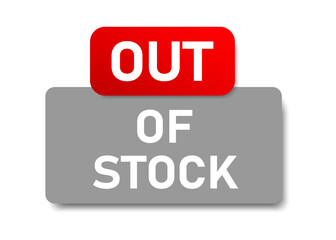 Out of stock web banner, product has sold out. big sale, vector illustration trendy design.