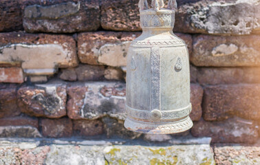 Old bell in outdoor religious historic site