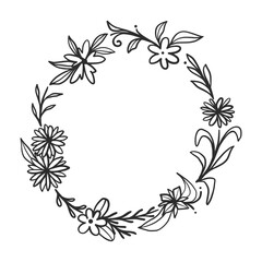 Wildflowers Clipart for wedding invitation