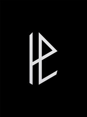 he monogram logo template