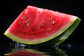 Watermelon Slice Illustration created with Generative AI