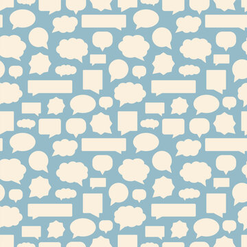 seamless pattern with speech bubbles, chat windows- vector illustration