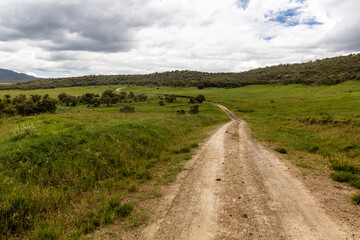 Fototapeta na wymiar Track in the Hell's Gate National Park, Kenya