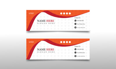 usiness email signature with an author photo place modern and minimal layout