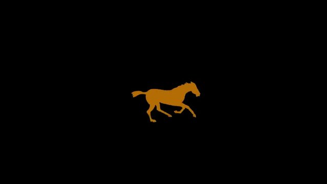 cheval marron au galop