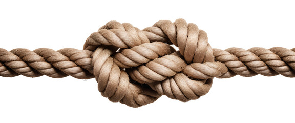 Strength in Simplicity: Isolated Rope Knot  isolated on transparent background,png