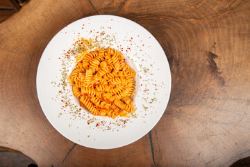 Delicious Italian pasta, Spaghetti, Fettuccine, Macaroni, Fusilli, Bow ties, Penne