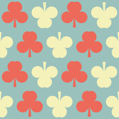 clover leaf seamless vector shamrock template