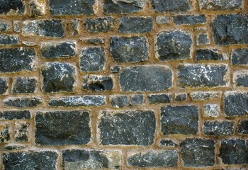 Stone wall pattern, natural stone texture, ground pavement background