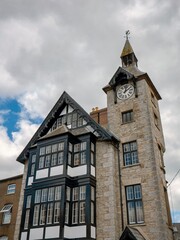 Fototapeta premium House with a clock tower, Irish architecture
