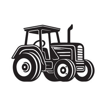 Tractor Image Vector, tractor on a white background