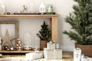 living room interior Christmas 