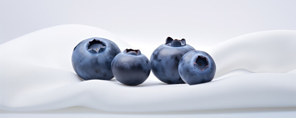blueberry on white or isolated background. Blueberries with copy space for text.