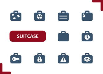Suitcase Icons. Luggage, Briefcase, Baggage Icon
