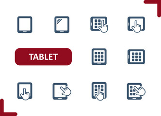 Tablet Icons. Touch, Touchscreen, Apps, Hand Icon