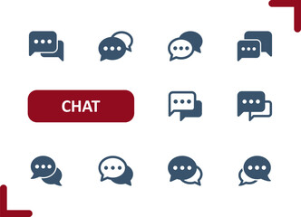 Chat Bubbles Icons. Speech Bubble, Message, Comment, Conversation, Talking Icon