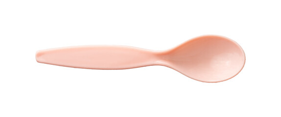 pink spoon for baby isolated