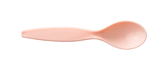pink spoon for baby isolated