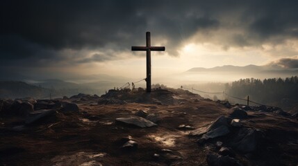 holy cross symbolizing the death and resurrection of Jesus Christ