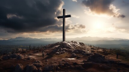 holy cross symbolizing the death and resurrection of Jesus Christ