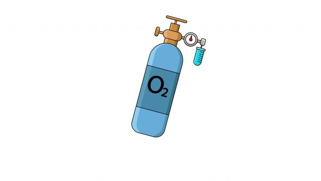 animated video of the oxygen cylinder icon