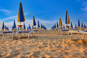 Long beach in Italy - Lido di Jesolo - Powered by Adobe