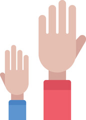 design vector image icons raised hands